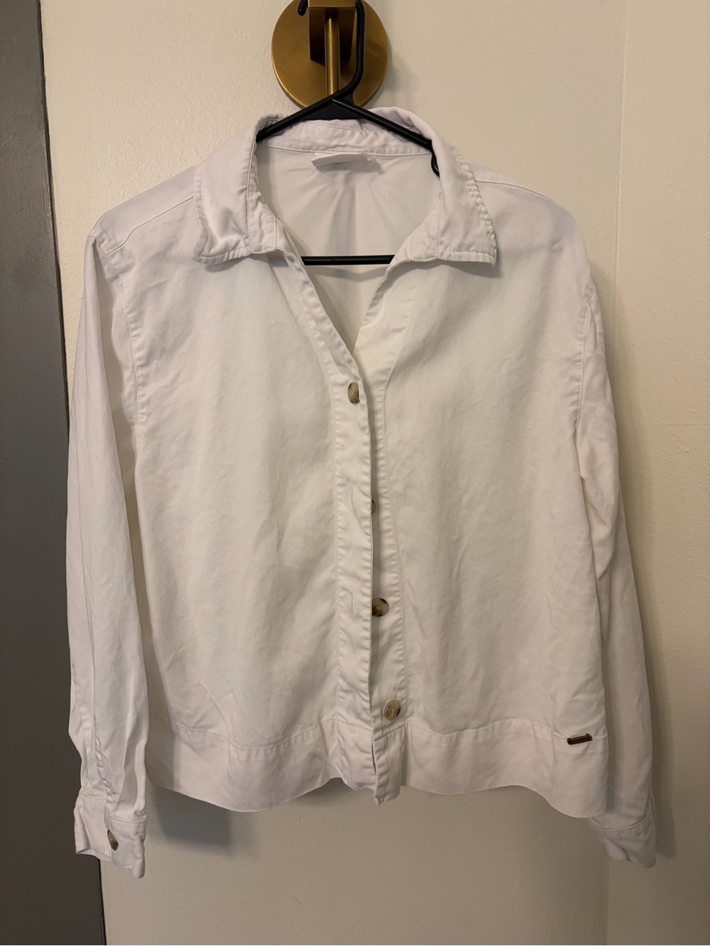 Womens White Button-Down Shirt